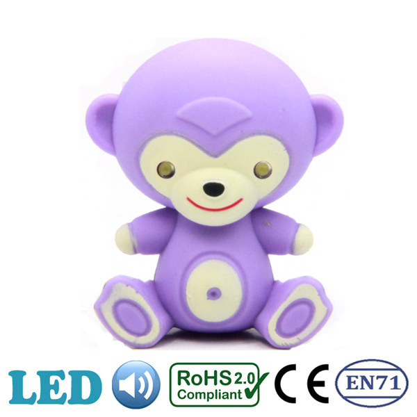 HL2022 猴子 LED發(fā)聲發(fā)光手電鑰匙扣 包包、手機(jī)掛件小禮品